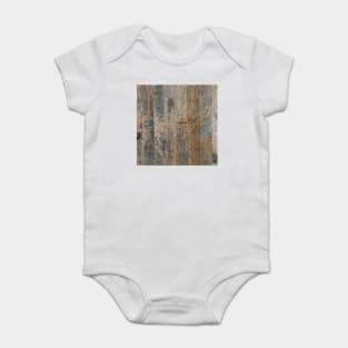 whimsical daisy flower engraved wood barnwood Baby Bodysuit